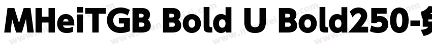 MHeiTGB Bold U Bold250字体转换